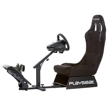 Playseat Evolution Sim Racing Cockpit | Comfortable & Adjustable | Compatible with All Steering Wheels & Pedals on The Market | Supports PC & Console | Racing Suede Edition