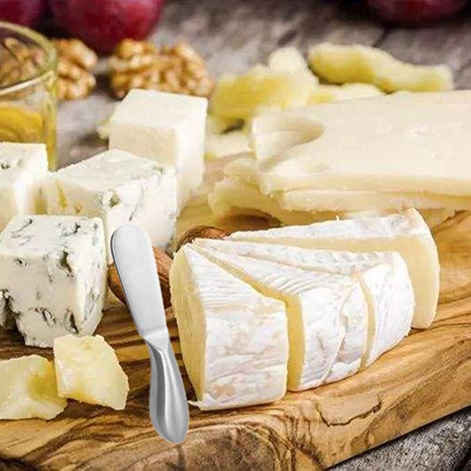 Linwnil Spreader Knife Set,4-Piece Cheese and Butter Spreader Knives,Mini Serving Tongs,Stainless Steel Multipurpose Butter Knives