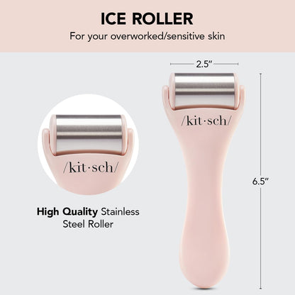 Kitsch Ice Roller for Face - Stainless Steel Ice Face Rollers for Women - Soothes Facial Puffiness, Sore Muscles, and Headaches | Self Care Gifts for Women - Terracotta