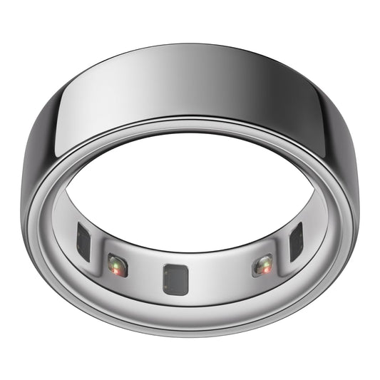 Oura Ring 4 - Silver - Size 8 - Smart Ring - Unique Sizing, Not Standard US Ring Sizes - Size First - Sleep Tracking Wearable - Heart Rate - Fitness Tracker - Up to 8 Days of Battery Life