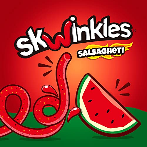 Lucas Salsagheti Watermelon Flavored Hot Candy Strips and Tamarind Sauce, 0.84 oz - 12 Pieces Pack for Treats, Snack, Parties, Piñatas,0.84 Ounce (Pack of 12)