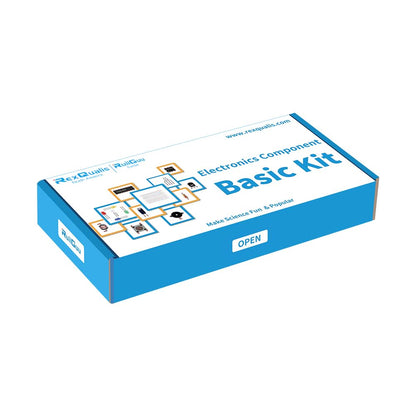 REXQualis Electronics Basic Kit w/Power Supply Module, Breadboard, Jumper Wire, LED,Resistor, comes with more than 300pcs sensors and components for fun and simple electronic projects.