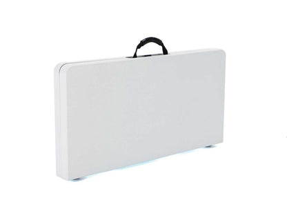 Lifetime 280228 37-Inch Square Fold-in-Half Table, White Granite Top with Gray Frame