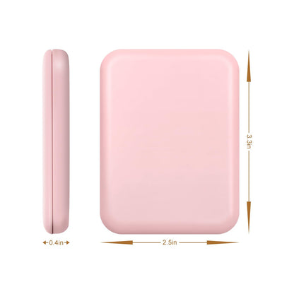 Kakuje Compact Mirror, 1X/3X Magnification LED Pocket Mirror with Nternal BIattery, Mini Mirror for Purse, Pocket,Travel and Present (Pink)