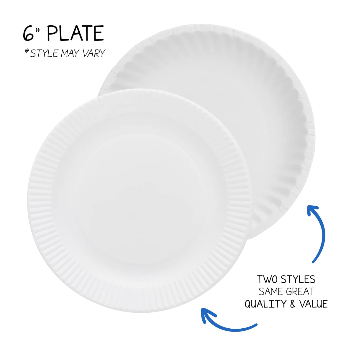 Hygloss Products Paper Plates - Uncoated White Plate - Use for Foodware, Events, Activities, Crafts Projects and More - Environmentally Friendly - Recyclable and Disposable - 6-Inches - 100 Pack