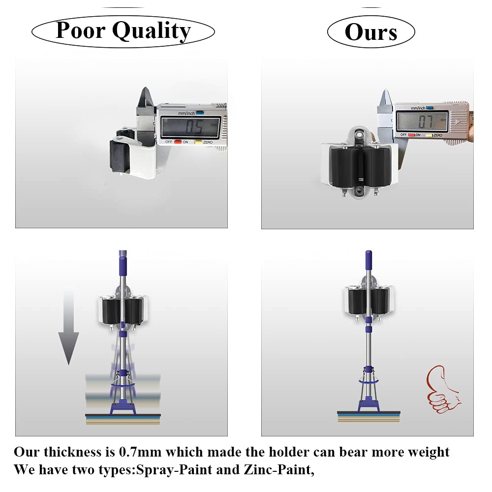 3-H Broom Hanger,Mop Holder Wall Mount 30 Pack, Broom Holder Wall Mount for Hanging and Organizing Shovel,Rake,Brush,Yard Tools in Kitchen,Laundry Room,Bathroom,House(Black)