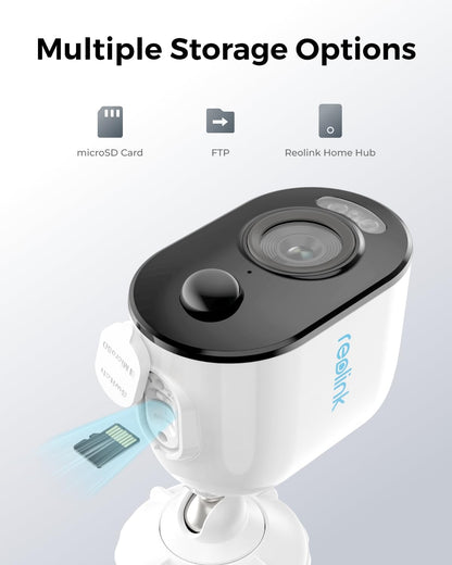 REOLINK 2K 3MP Solar Wireless Security Camera Outdoor, Spotlight Night Vision, 2.4GHz WiFi, Solar/Battery Powered Home Surveillance, Smart AI Detection, No Subscription, Local Storage, Argus 3E Kit