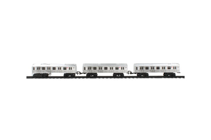 New York MTA New York City 3 Pc. Battery Operated Train Set with Track ,39" X 25",Silver