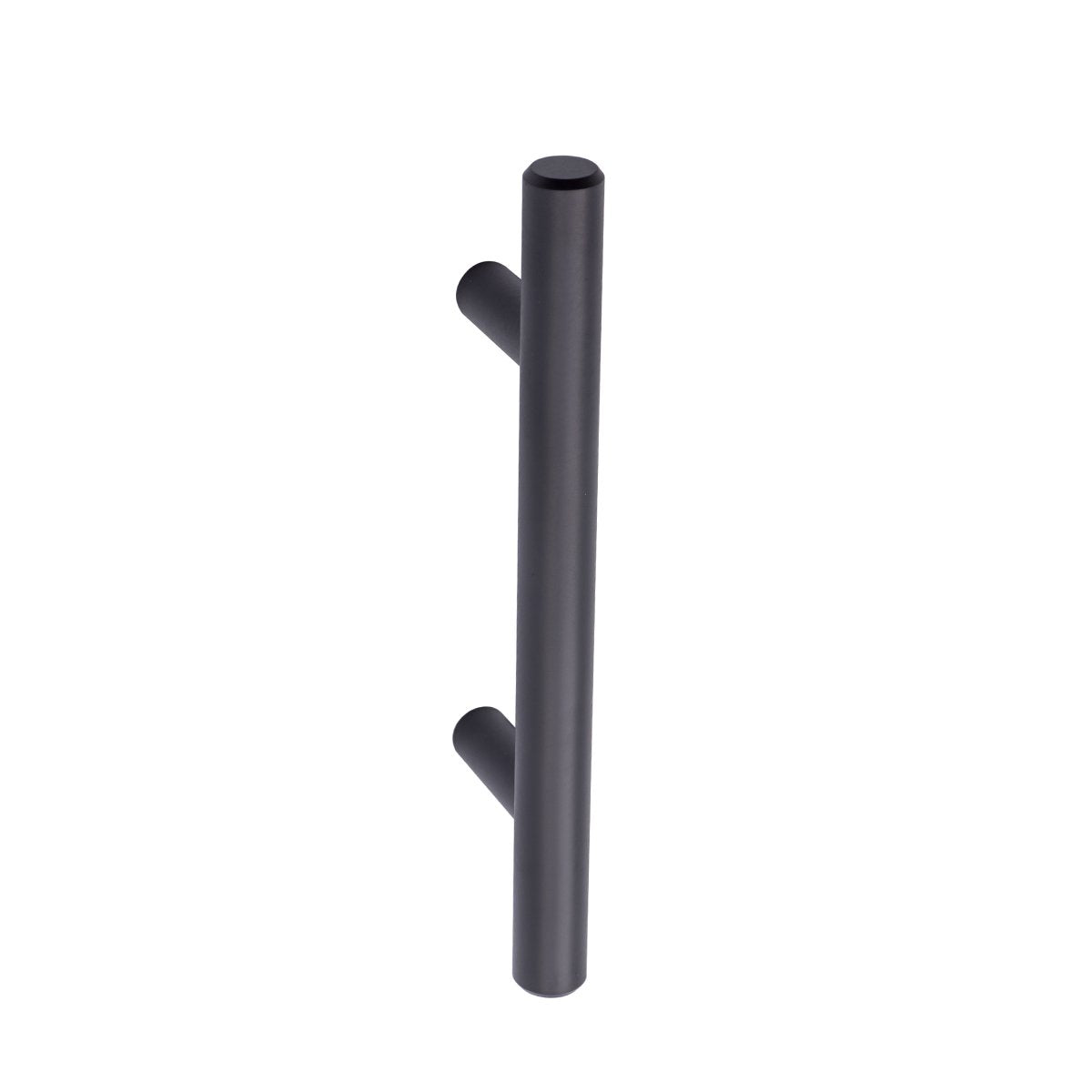 Amazon Basics Euro Bar Cabinet Handle (1/2-inch Diameter), 5.38 in Length (3 in Hole Center), Flat Black, Pack of 10, AB1500-FB-10