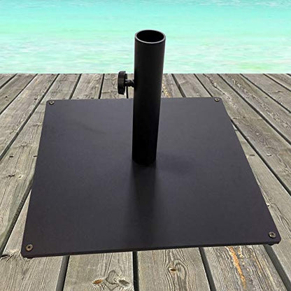 Galtech 036TSSQ Steel Plate Umbrella Base, 36 lb, Black