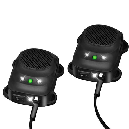 Loraffe Under Hood Rodent Repellent for Car Engines, 12V 24V Ultrasonic Mouse Deterrent with LED Strobe Lights – Mice and Rat Repeller for Truck, RV, Vehicle Engine Protection, Pack of 2