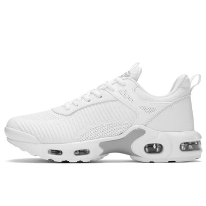 Kapsen Men's Air Running Shoes Lightweight Breathable Walking Shoes Non Slip Fashion Sneakers Mesh Workout Casual Sports Shoes White