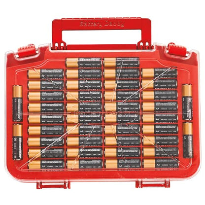 Ontel Battery Daddy Smart - Battery Organizer Storage Case with Tester, Stores & Protects Up to 150 Batteries, Clear Locking Lid, As Seen On TV, Smart - 150 Batteries (BADAS-MC4)