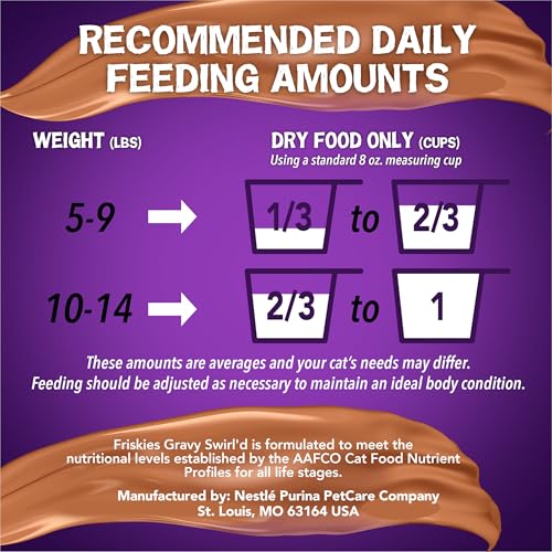 Purina Friskies Dry Cat Food Gravy Swirl'd With Flavors of Chicken, Salmon and Gravy - 3.15 lb. Bag