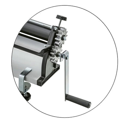 18-Inch Pizza Dough Roller Machine with Hand Crank - Pasta Maker, Dough Sheeter Features Non-Stick Rollers with Thickness Control - Solid Steel and Aluminum Construction