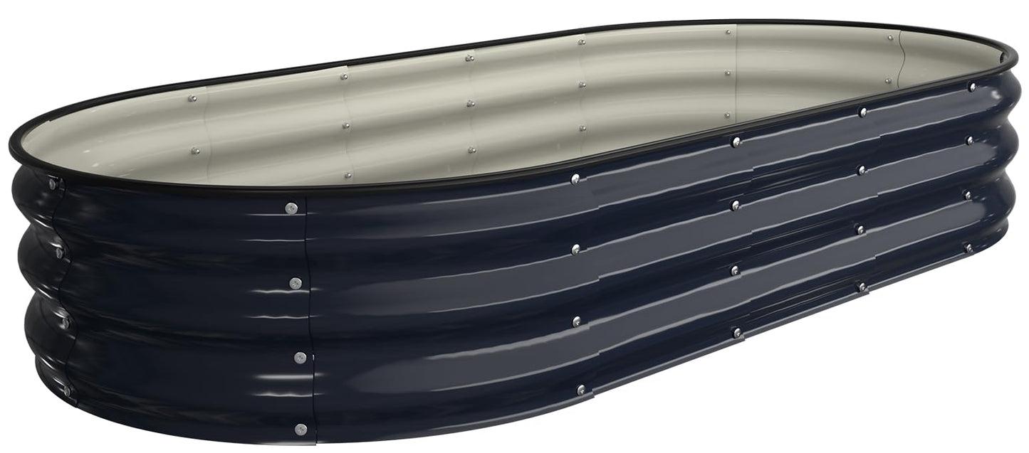 Kesfitt Raised Garden Bed Kit,Outdoor Galvanized Planter Raised Boxes with Safety Edging and Gloves,Large Metal Raised Garden Beds for Gardening Vegetables,Fruits,Flower(6x3x1FT)