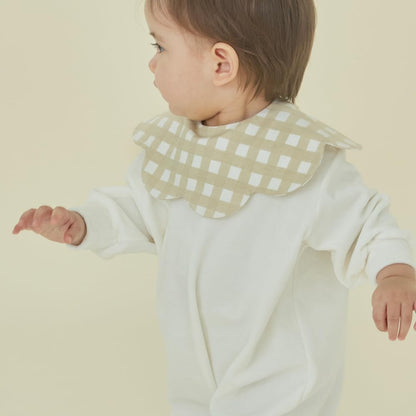 Konny Baby Bibs 5-Pack, 360 ° Rotate, Soft and Absorbent Bandana for Drooling and Teething Newborn Boys Girls Baby Essentials (Set 4 - Mint, Pink, Beige, Wine Dot, Creamy Gingham)