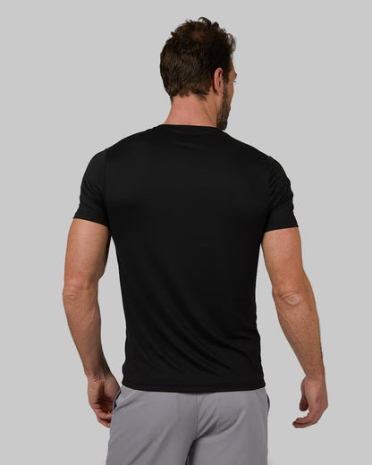 32 Degrees Mens 4 Pack Cool Quick Dry Active Basic Crew T-Shirt, Black, Large