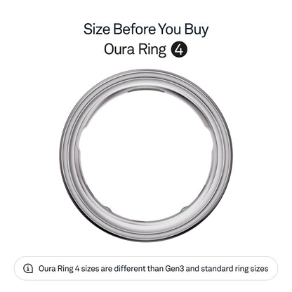 Oura Ring 4 - Silver - Size 8 - Smart Ring - Unique Sizing, Not Standard US Ring Sizes - Size First - Sleep Tracking Wearable - Heart Rate - Fitness Tracker - Up to 8 Days of Battery Life