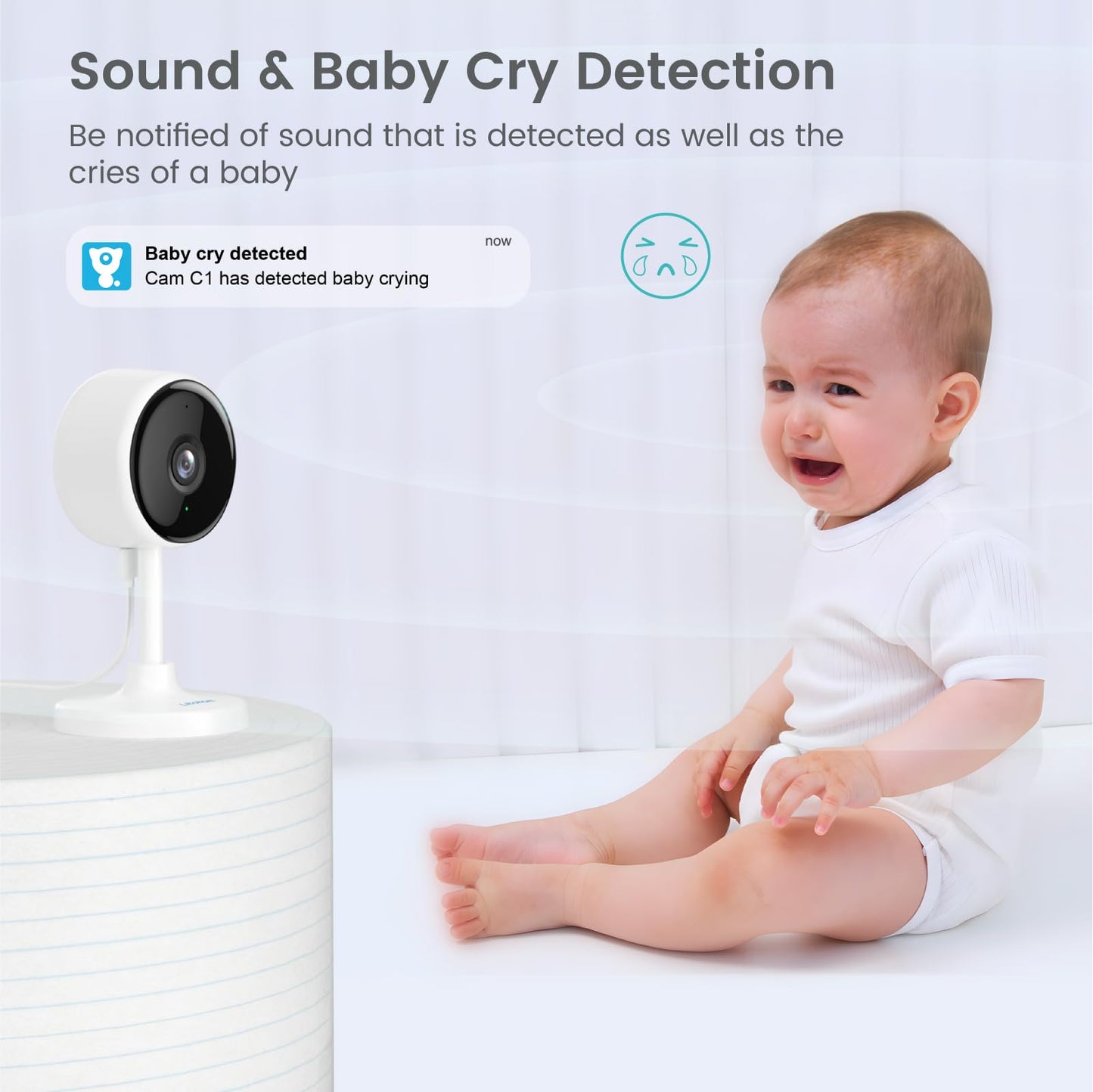 litokam Indoor Cameras for Home Security with Night Vision, Pet Camera with Phone App, 2K Indoor Security Cam, Motion Detection, 2-Way Audio, WiFi Home Camara, Baby Monitor Work with Alexa