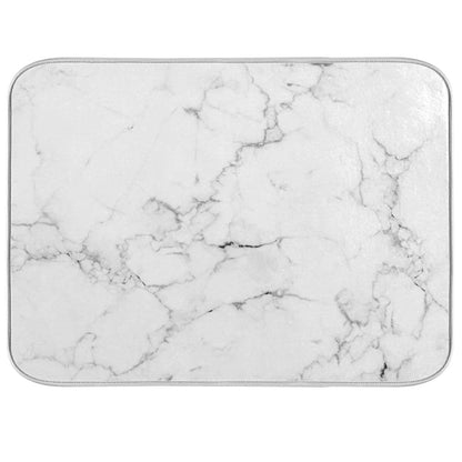 Absorbent Dish Drying Mat for Kitchen Counter - Marble Print Microfiber Drying Pad, Reversible Drainer Mats for Countertop, Large 18 x 24 inch