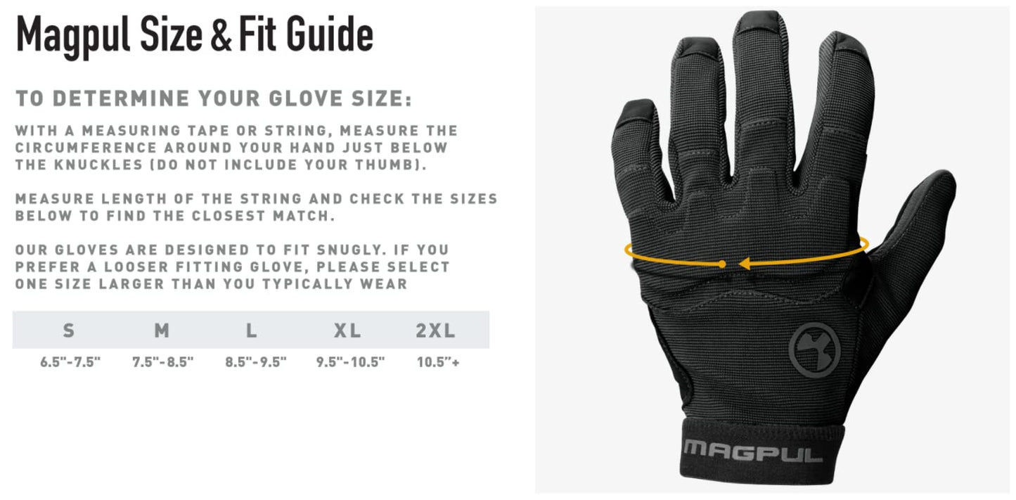 Magpul Patrol Glove 2.0 Lightweight Tactical Leather Gloves, Coyote, Small