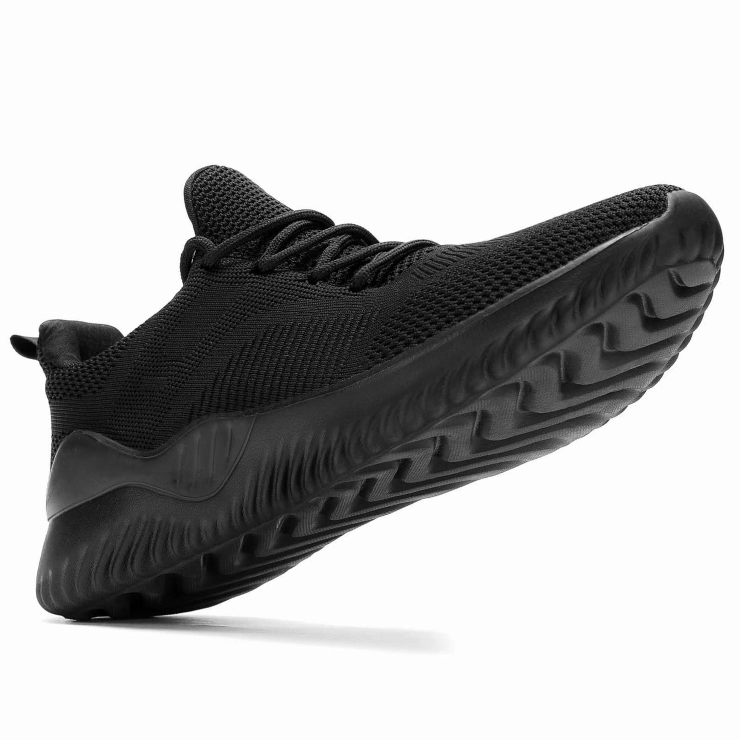 Kapsen Men's Non Slip Running Shoes Ultra Light Breathable Casual Walking Shoes Fashion Sneakers Mesh Workout Sports Shoes Full Black