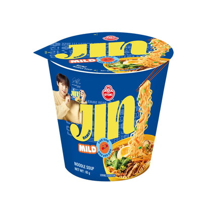 OTOKI Jin Ramen Mild, KOREAN STYLE INSTANT CUP NOODLE, Best Tasting Soup and noodles, Traditional Instant ramen noodles (65g) - 6 Pack