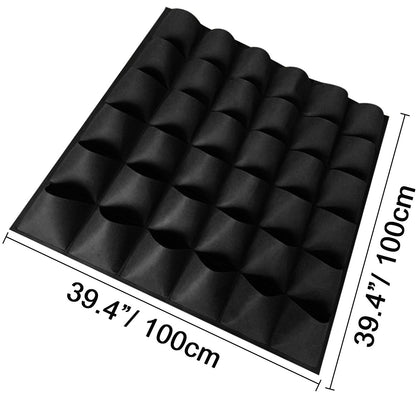 Ogrmar 36 Pockets Vertical Wall Garden Planter Plant Grow Bag for Flower Vegetable for Indoor/Outdoor (36 Pockets, Black)