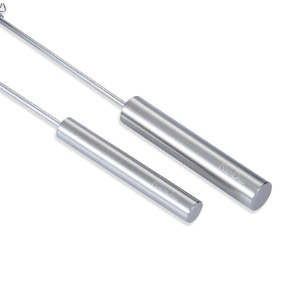 KSENDALO SUS304 Stainless Steel Whisk & Beater Set - Manual & Automatic Handheld Easy Semi-Auto Mixer for Cooking - 12 & 14inch Frother Spinner, Mixer & Stirrer for Eggs, Hand, and Milk