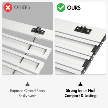 PORTAL Lightweight Aluminum Folding Square Table Roll Up Top 4 People Compact Table with Carry Bag for Camping, Picnic, Backyards, BBQ, Silver