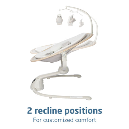 Maxi-Cosi Cassia Baby Swings for Infants: Smart Portable Baby Swing with Music, Lightweight & Foldable Baby Swing, 360 Rotation Infant Swing, Classic Oat