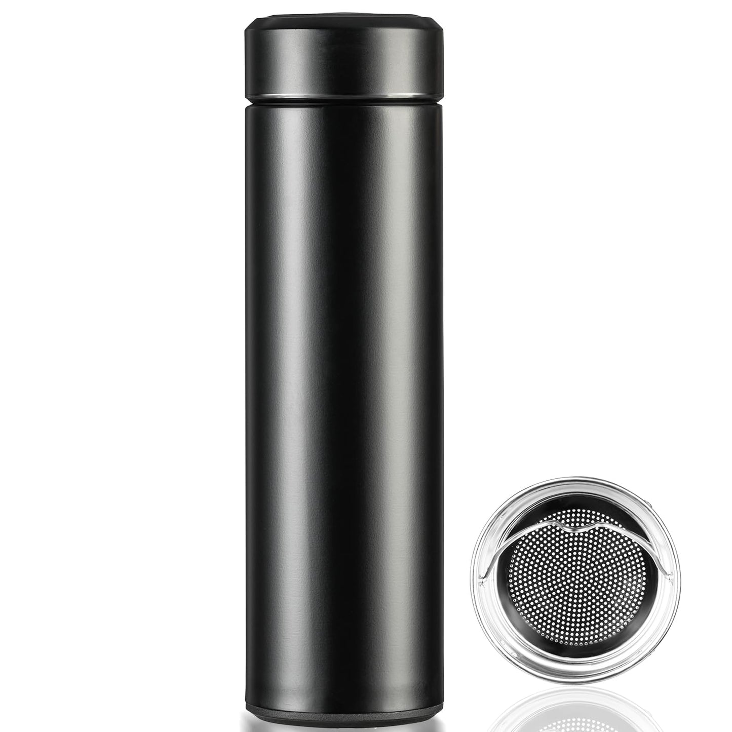 PARACITY Insulated Water Bottle, 17 oz Stainless Steel Water Bottles, Double Wall Vacuum Hot Drinks Thermo, Metal Water Bottle Keeps Hot for 12 Hrs, Cold for 24 Hrs, for Coffee, Tea