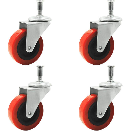 Online Best Service 4 Pack Heavy-Duty 2" LOW PROFILE Swivel Caster Wheel for Creeper Service Cart Stool Post Mount