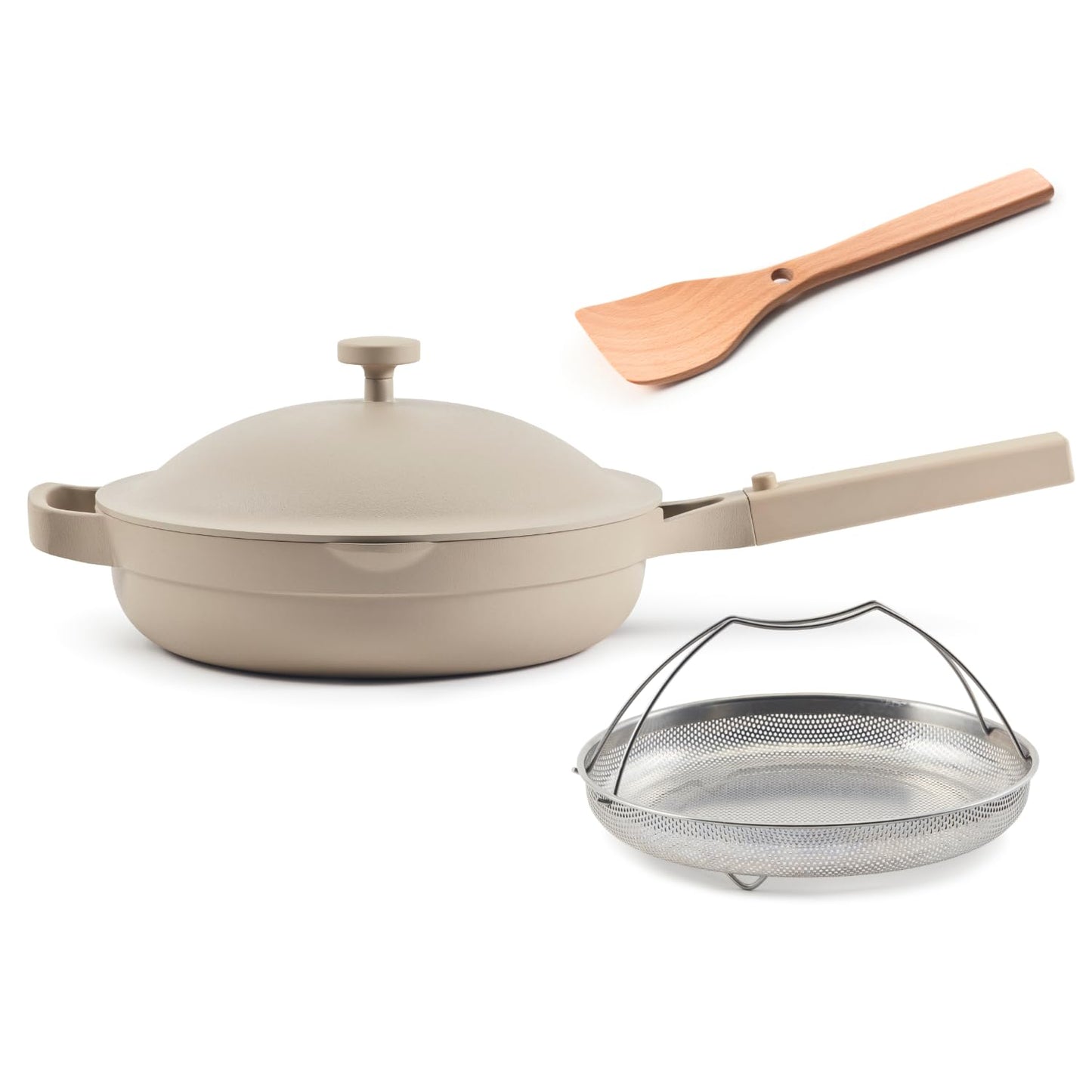 Our Place Always Pan 2.0-10.5” (2.6 Qt) Nonstick, Toxin-Free Ceramic Cookware | Patented 10-in-1 Aluminum Frying & Sauté Pan | Safe for Oven, Induction & All Cooktops up to 450°F | Steam