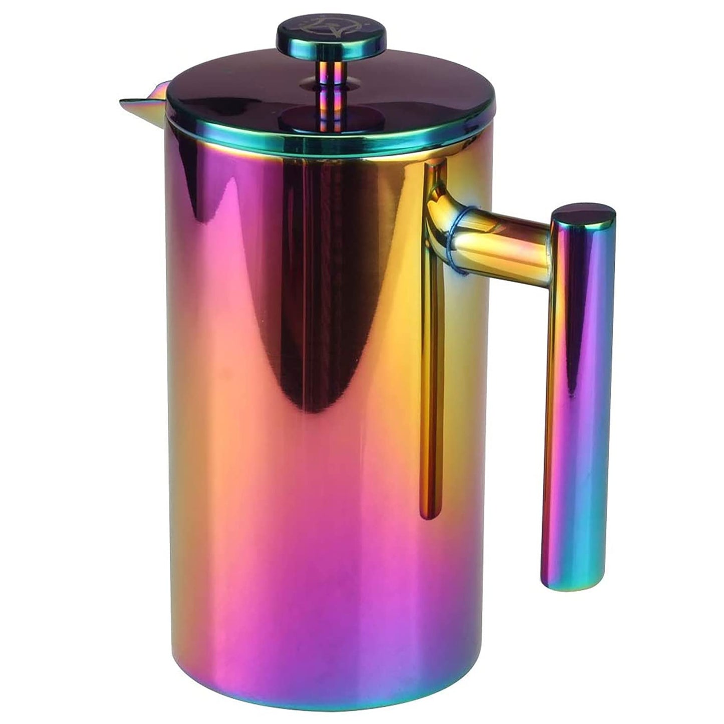 MAGICAFÉ French Press Coffee Maker – 1 or 2 Cups Small Stainless Steel Coffee Maker Double Walled French Press Rainbow 12oz/350ml