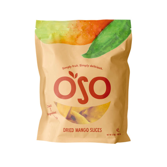Oso Snacks Dried Mango Slices – Premium Quality, Large Pieces Only! No Added Sugar, No Preservatives, 100% Fruit! One Ingredient. No GMO. Vegan. Naturally Sweet & Delicious Healthy Snack.