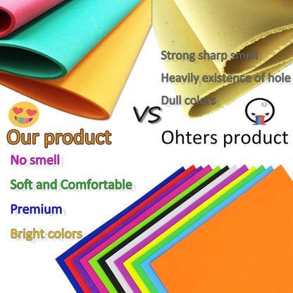 84PACK Foam Craft Sheets 8.5x5.5 inch Eva Color Bulk Foam Paper Set for Kids Classroom Art Craft Projects DIY Handcraft by MEARCOOH