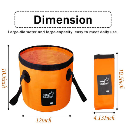 Esthesia 5 Gallon Collapsible Wash Basin - Multifunctional Portable Folding Bucket for Travelling, Camping, Hiking, Fishing, Gardening
