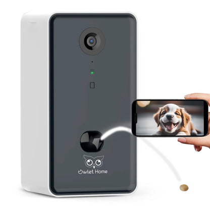 Owlet Home Pet Camera with Treat Dispenser/Tossing for Dogs/Cats, Smart Dog/Cat Camera, Free App, 2.4G & 5G WiFi, 1080P HD Live Video, Auto Night Vision, 2-Way Audio, Motion Alert, No Monthly Fee