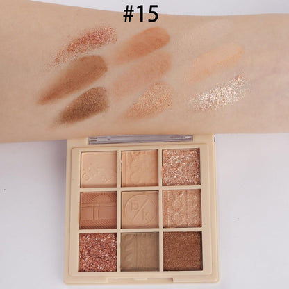 9Colors Neutral Eye Shadow Palette Eyeshadow Kit Nudes,Matte Glitter Natural Neutral Eyeshadow Palettes for Hazel Eyes Highly Pigmented Long Lasting Naturing-Looking Travel Eyeshadow Nude Palette