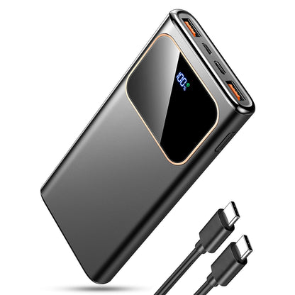 Portable Charger 10000mAh Power Bank, USB-C (Input&Output) 22.5W Fast Charging Battery Pack,PD 3.0+QC 4.0 LED Display Phone PowerBank, for iPhone Samsung and etc Smartphones and All USB Devices
