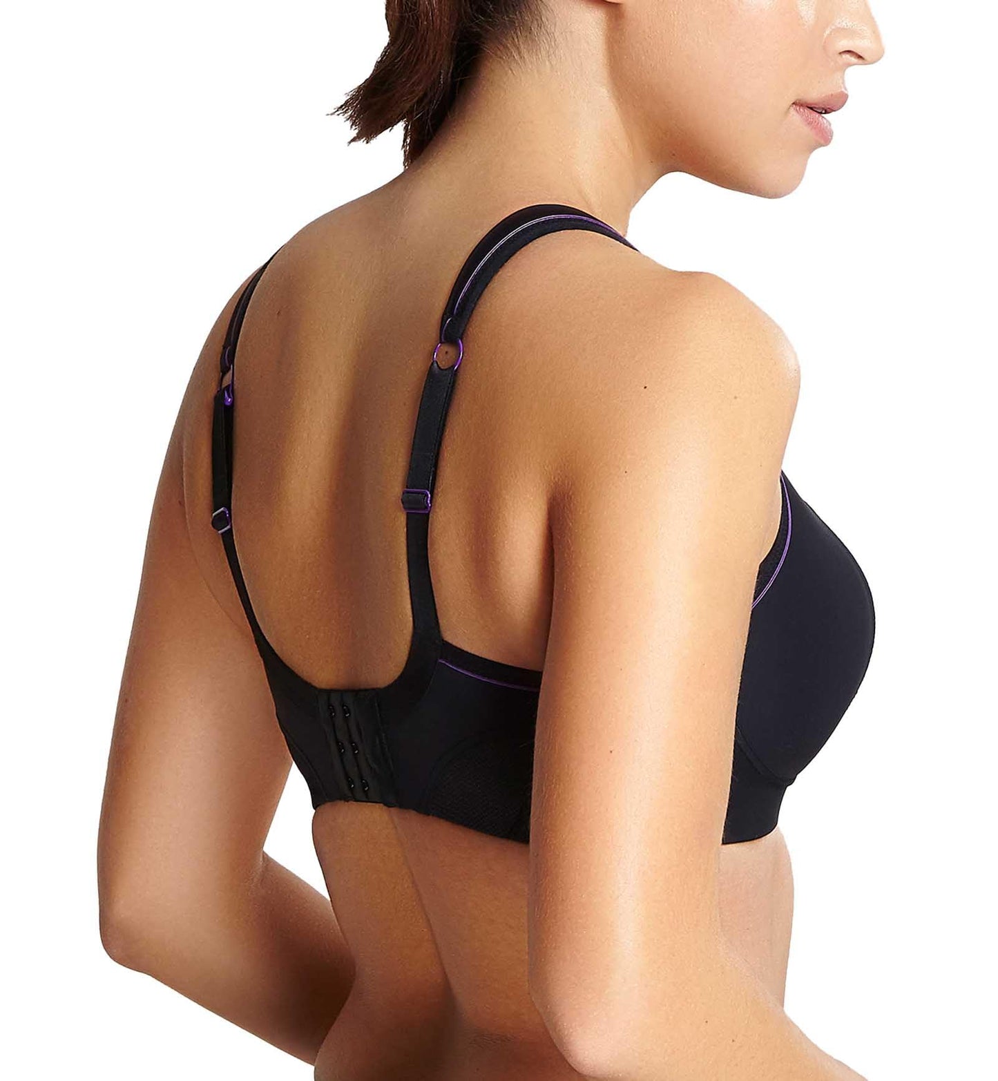 Panache Women's Plus-Size Non Wired Sports Bra, Black, 32E