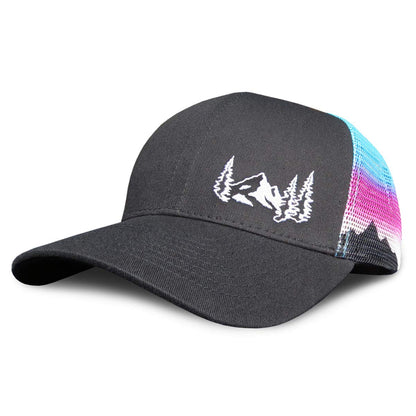 Grace Folly Beach Trucker Hats for Women- Snapback Baseball Cap for Summer (Mountain Mesh Print)