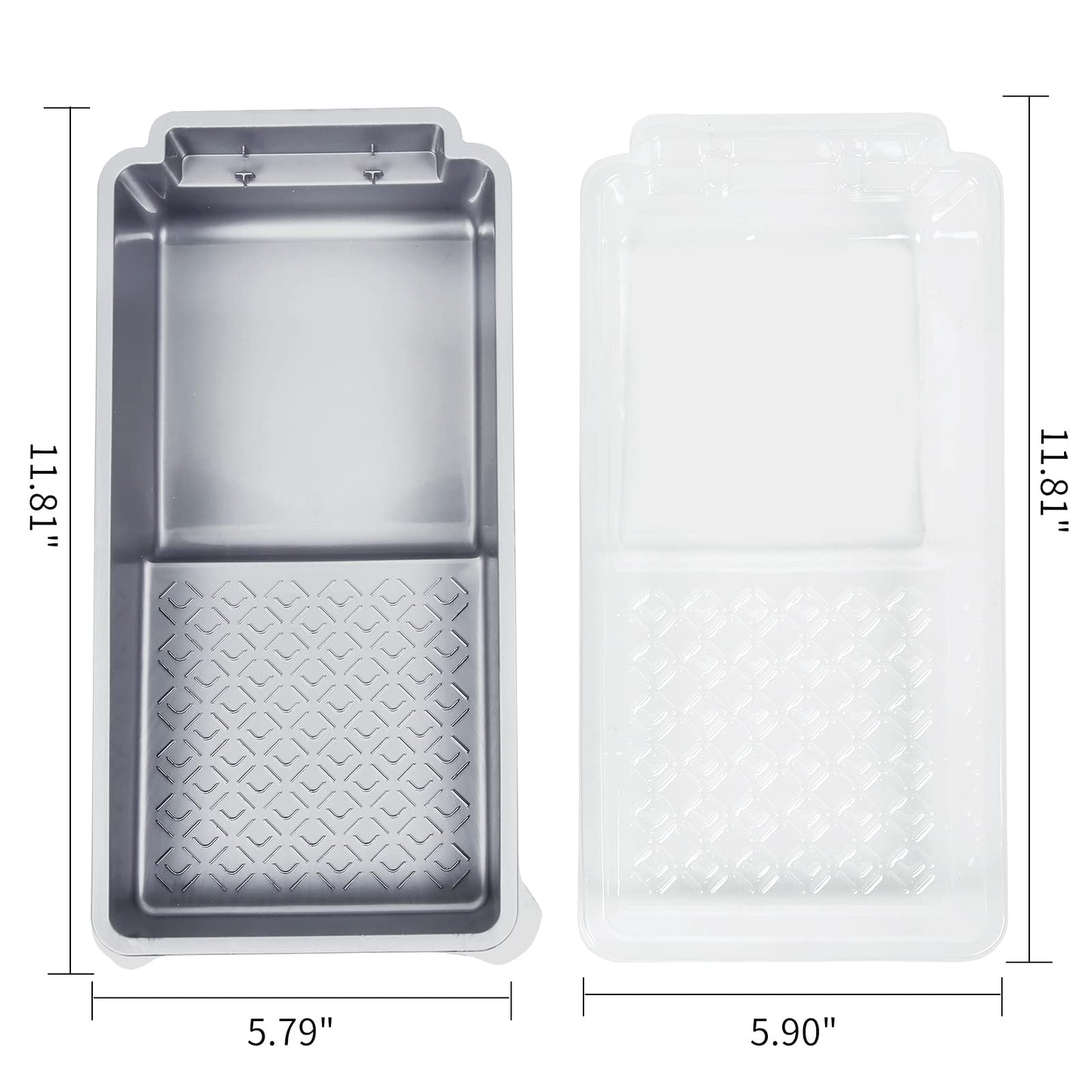 Mister Rui Foam Paint Roller, 4 inch Paint Roller 8 Pack, Small Paint Roller, High Density Foam Paint Roller Tray and Liner Set, Sponge Rollers for Painting and Staining