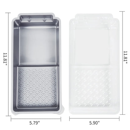 Mister Rui Foam Paint Roller, 4 inch Paint Roller 8 Pack, Small Paint Roller, High Density Foam Paint Roller Tray and Liner Set, Sponge Rollers for Painting and Staining