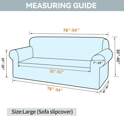 LURKA Stretch Sofa Slipcovers Couch Covers for 3 Cushion Couch Sofa Pet Friendly Non Slip Sofa Cover Washable Furniture Protector with Elastic Bottom (Large, Black)