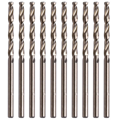 LudoPam 11/64 Inch Cobalt Drill Bit Set, M35 HSS Twist Jobber Length for Hardened Metal, Stainless Steel, Cast Iron, Pack of 10