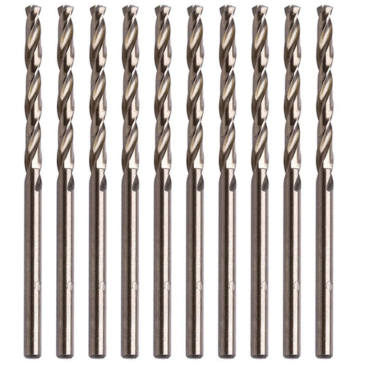 LudoPam 11/64 Inch Cobalt Drill Bit Set, M35 HSS Twist Jobber Length for Hardened Metal, Stainless Steel, Cast Iron, Pack of 10