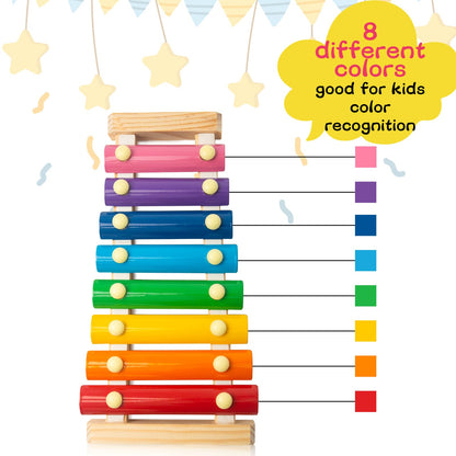 MCPINKY Xylophone for Kids, Xylophone Musical Toy with Child Safe Mallets Educational Musical Instruments Toy for Toddlers 1-3